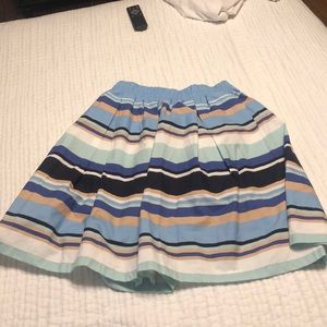 Skirt with pockets! Blue striped summer skirt